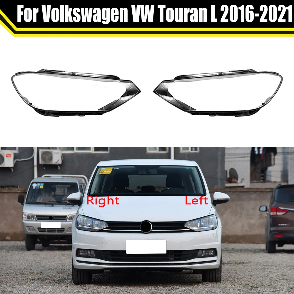 

Car Protective Headlight Glass Lens Cover Shade Shell Auto Transparent Light Housing Lamp For Volkswagen VW Touran L 2016~2021