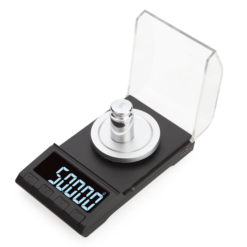 0.001g Precision Electronic Scales 100g/50g/20g Digital Weighing Gem Jewelry Diamond Scale Portable Lab Weight Milligram Scale