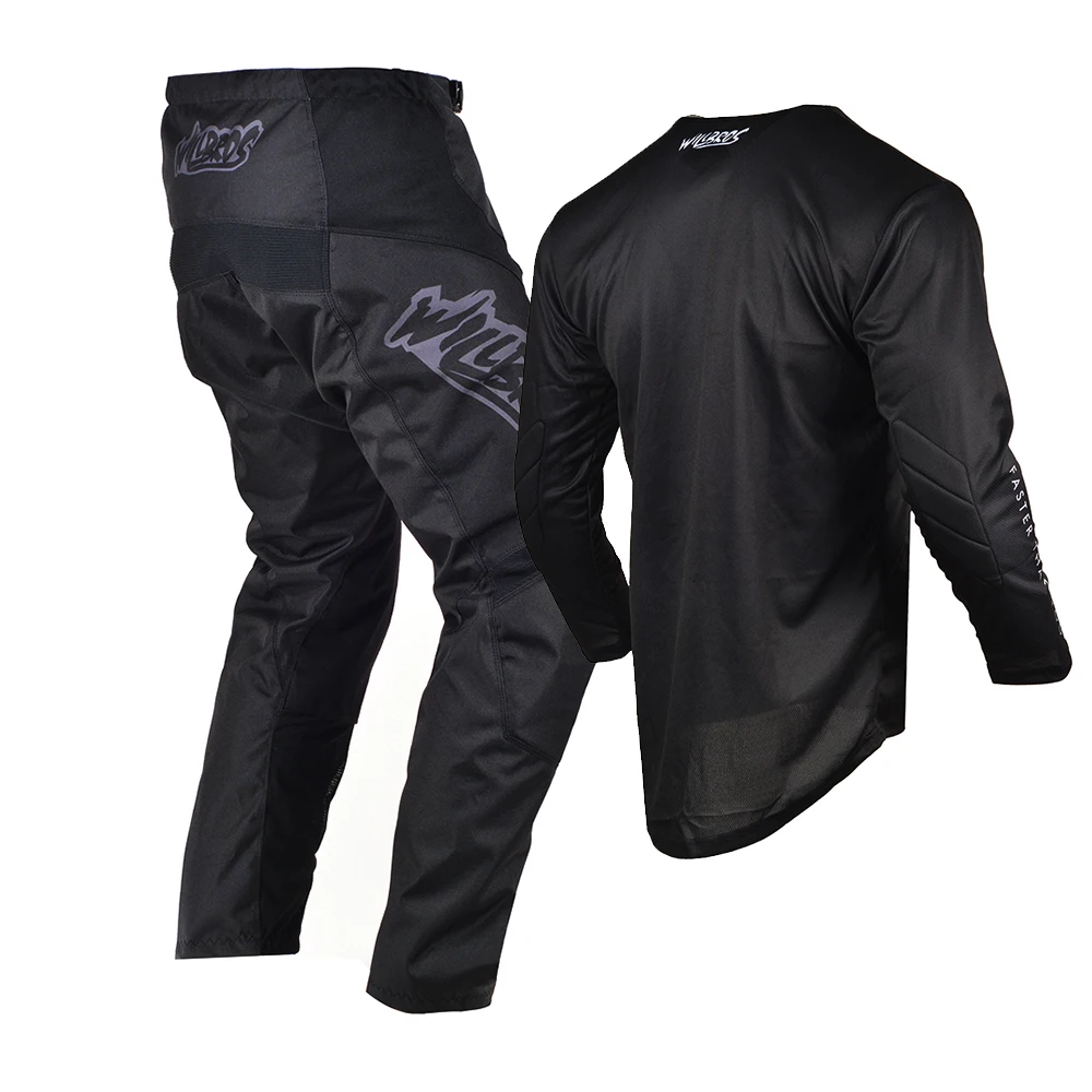 Willbros-Maillot et pantalon de moto pour adultes, maillot de sport classique pour la course, la descente, le vélo, le BMX, Endflats, D343