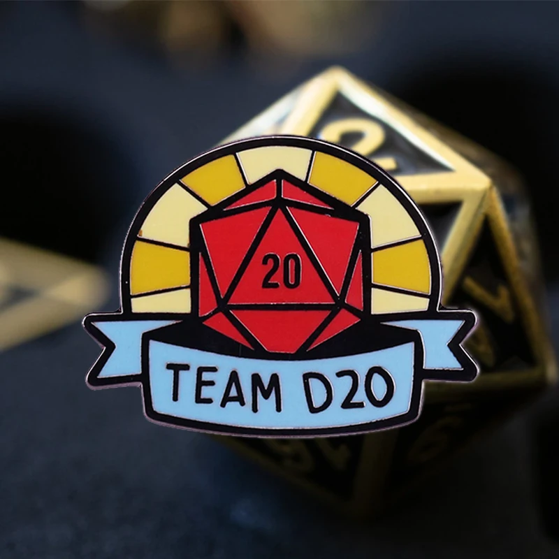 Team D20 Dice Alignment Enamel Pin D&D DM Dungeon Master Geek Brooch Perfect for wearing to your game nights!