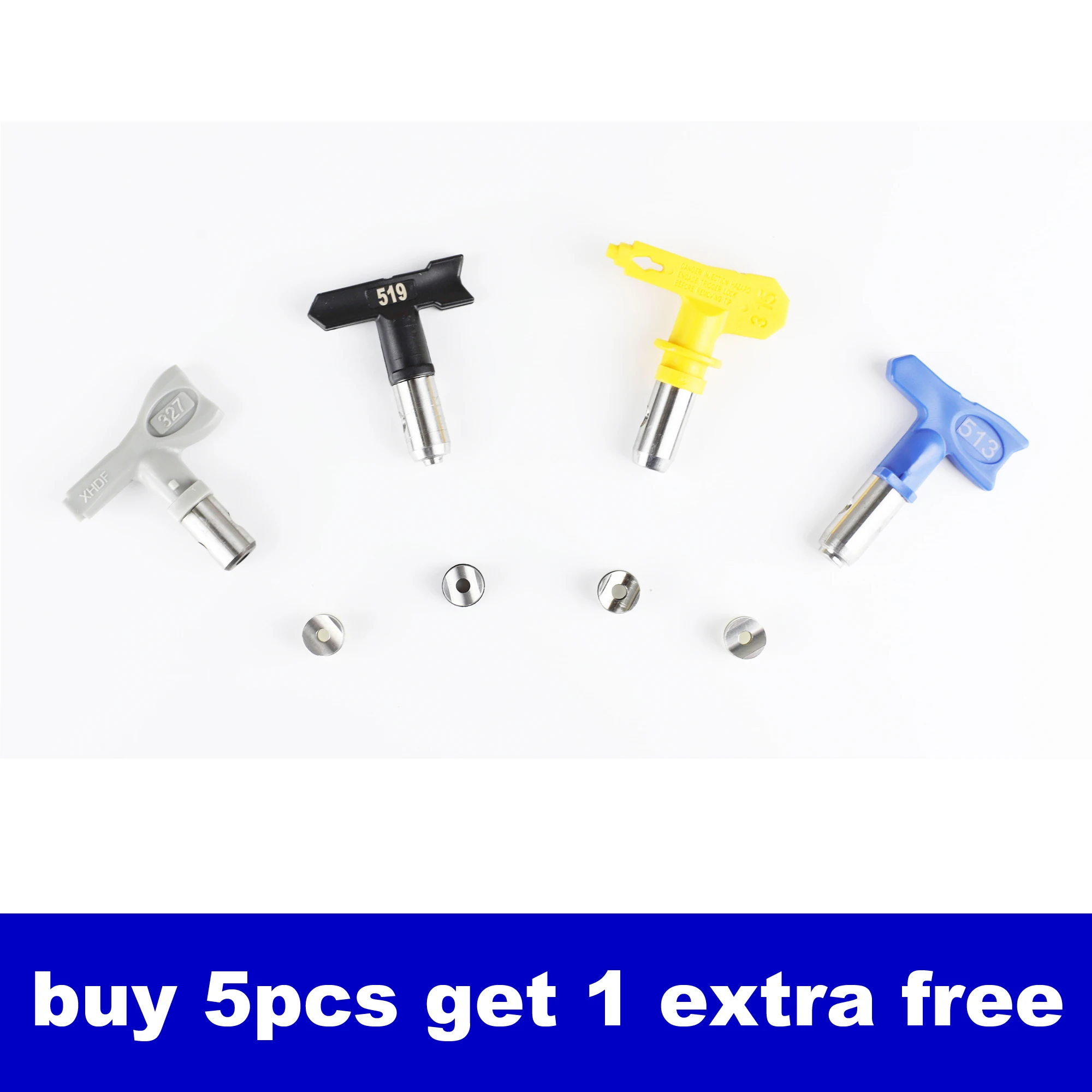 

5 Pieces Reversible Airless Sprayer Tip Airless Paint Spray Guns and Airless Sprayer Spraying Machine Parts for Homes Buildings