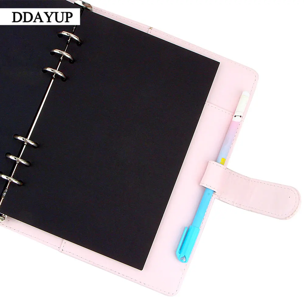 Relleno de cuadernos, papel para manualidades, 40 hojas, tarjeta negra, páginas interiores hechas a mano, papelería, suministros escolares de oficina