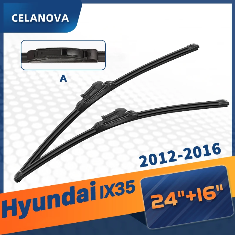 

Щетка стеклоочистителя CELANOVA для Hyundai IX35 2012-2016 24 дюйма + 16 дюймов, бескаркасные резиновые стеклоочистители