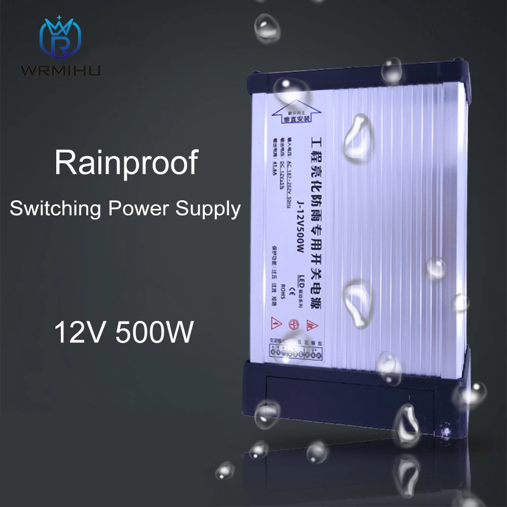 Outdoor Rainproof Power Supply 220V to 5V 12V 24V Transformer LED Driver DC Adapter Lighting Transformer 60W 250W 300W 400W 500W