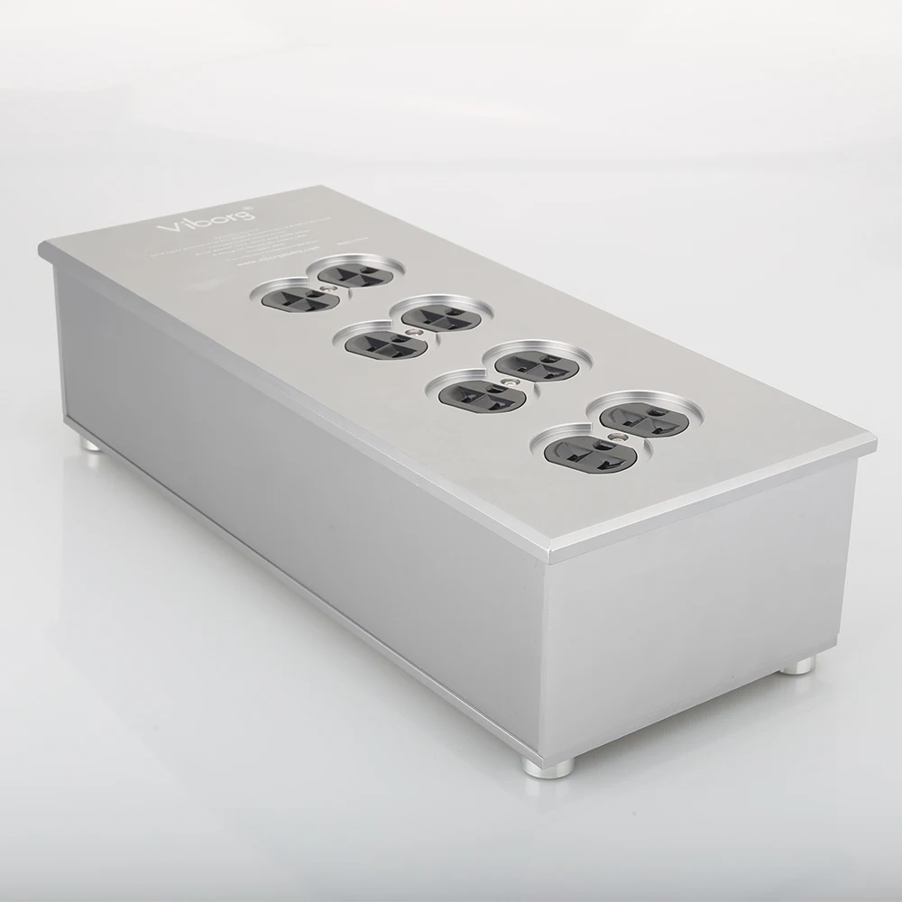 HiFi Power Filter Plant US Socket 8 Ways US AC Power Conditioner Audiophile Power Purifier US AC Power bar Distributor