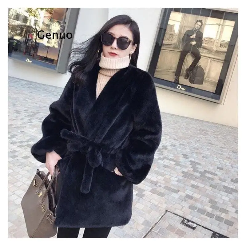 Winter Coats Women Fashion Faux Fur Coat Women Casual Thick Warm Outerwear Fake Fur Jacket Chaquetas Mujer Thick Warm Fur