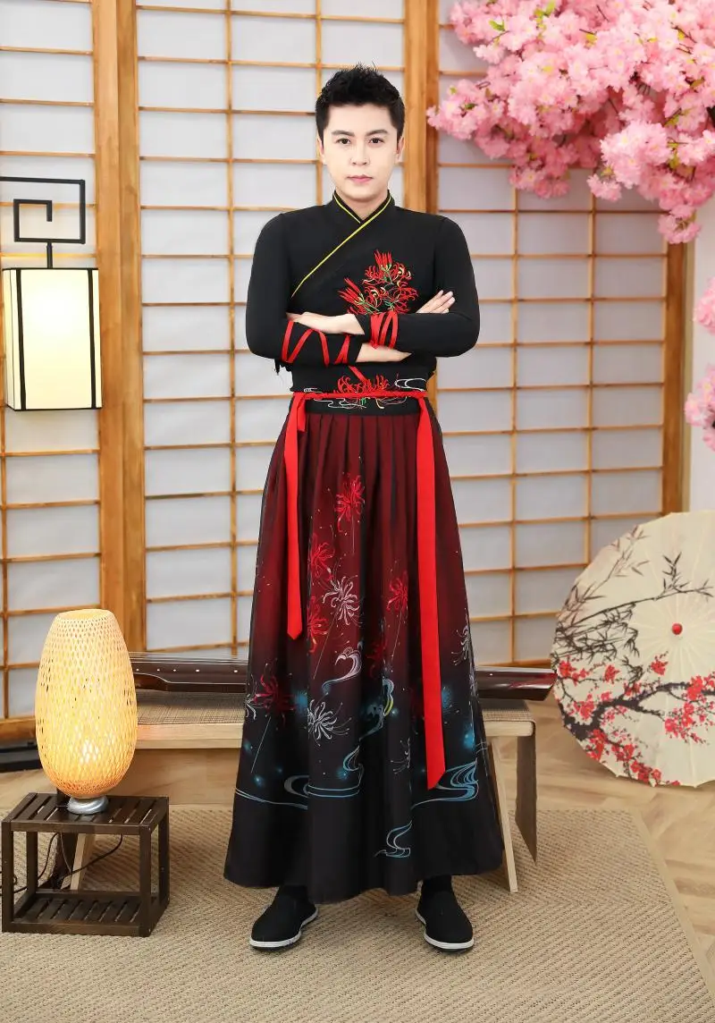 Plus Kích Thước 3XL Hanfu Đầm Nữ Nam Trung Quốc Cổ Đại Phong Cách Truyền Thống Học Sinh Cổ Điển Đồng Phục Vô Kỵ Thêu Trang Phục