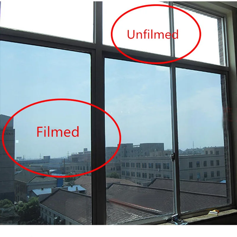1Mx30-60CM Window Glass privacy Film One Way Silver Mirror Insulation Stickers Solar Reflective Layer Tint Office Building Decor