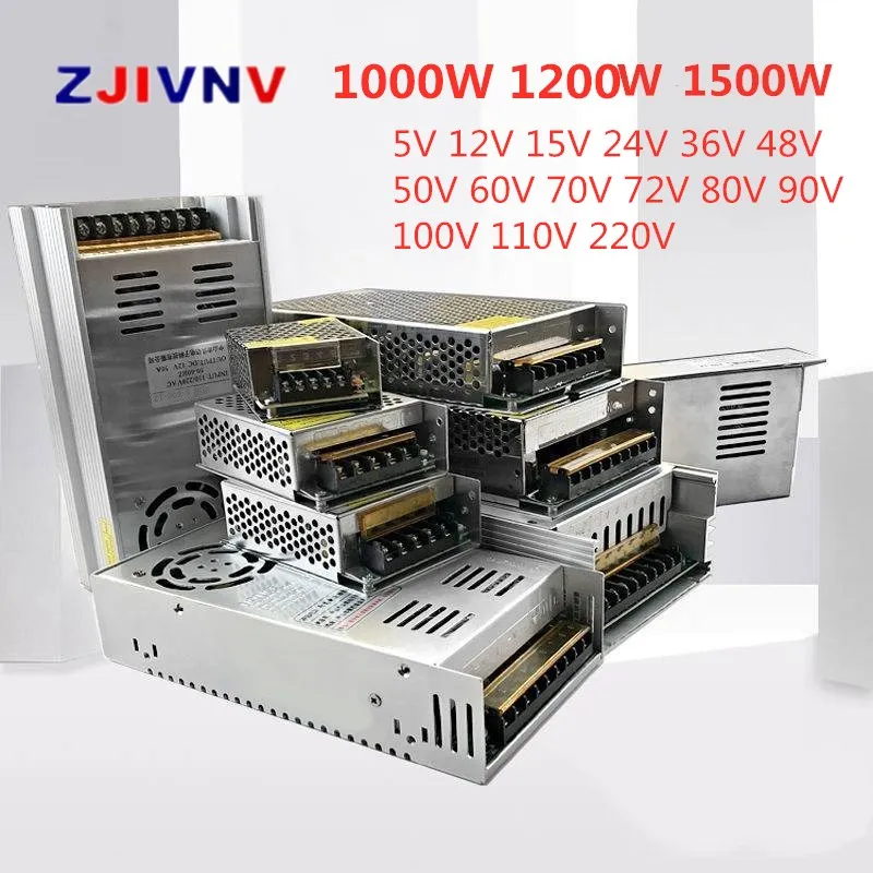 

Switching Power Supply for Led CCTV Light Transformer 1000W 1200W 1500W AC 110V 220V To DC 60V 70V 80V 90V 100V High Quality