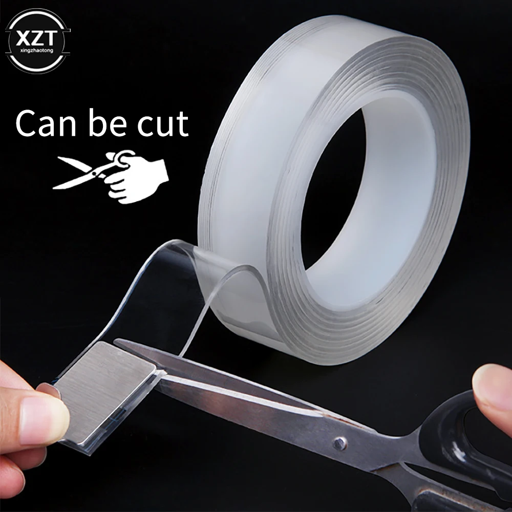 1M/3M/5M Nano Tape Double Sided Tape Transparent NoTrace Reusable Waterproof Washable Adhesive Tape Cleanable Home Gel