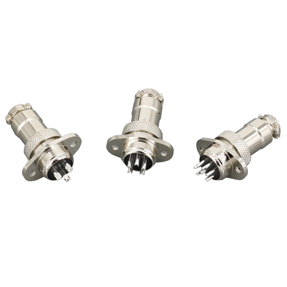 1 Set Aviation Plug and Socket GX16-2/3/4/5/6/7/8/9/10P 16MM Rhombus Flange Seat DF16 Series Aviation Column Connector