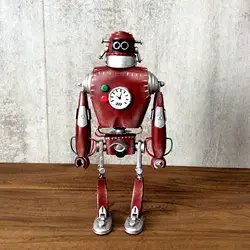 Decor Steampunk Robot Vintage Ironwork Model Tin Vintage Retro Handicraft Crafts Decorations Gifts Retro Nostalgic