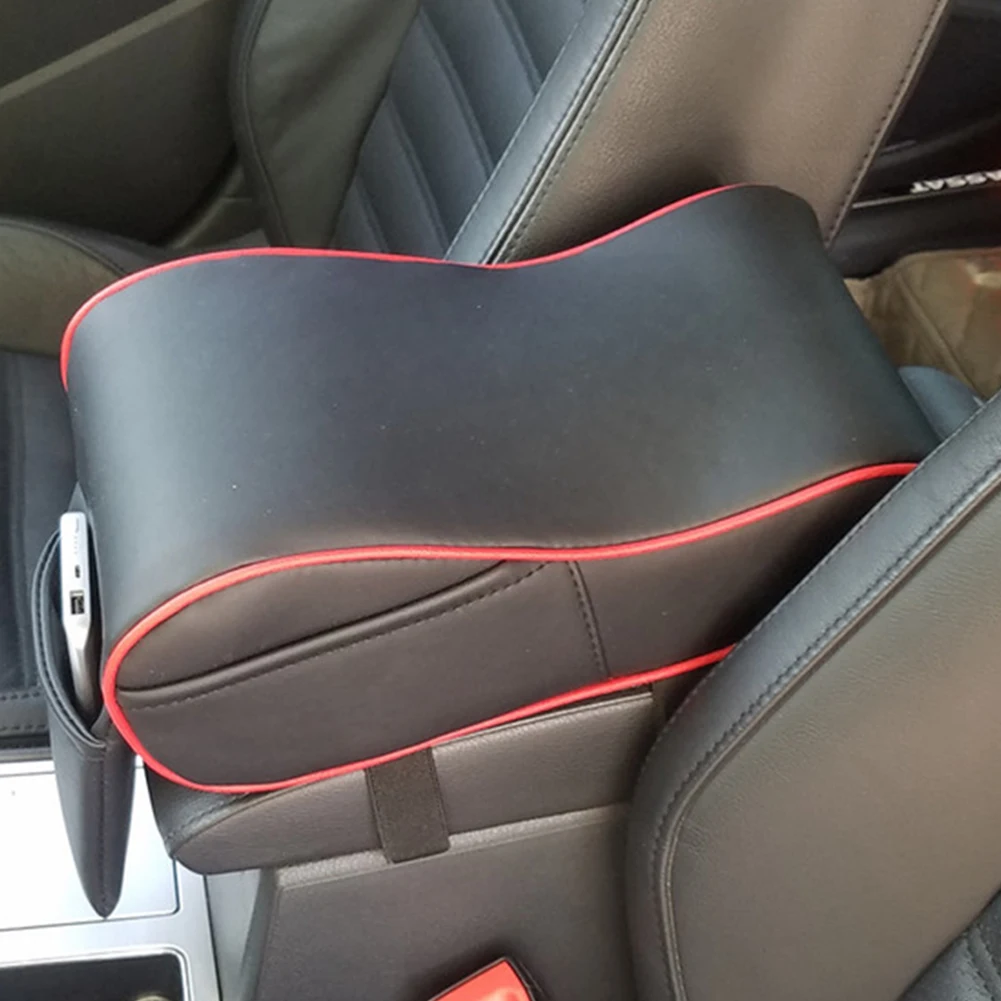 Stylish Car Central Console Armrest Box Soft Heighten Pad Cushion with Pocket