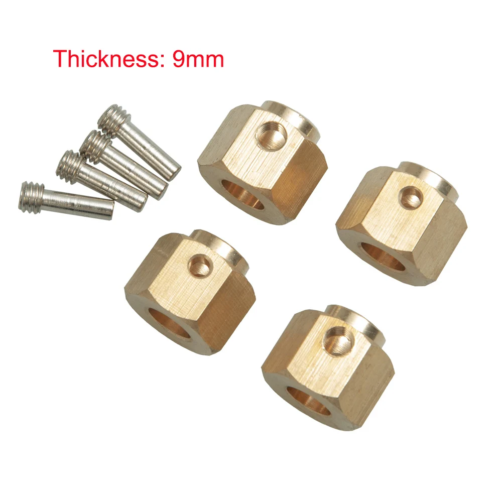 AXSPEED 5/8/9/10/11/12/15/20 mm schweres Messing 12 mm Radnaben Sechskant verlängerter Adapter für TRX-4 TRX-6 1/10 RC Crawler Autoteile – Detail 17