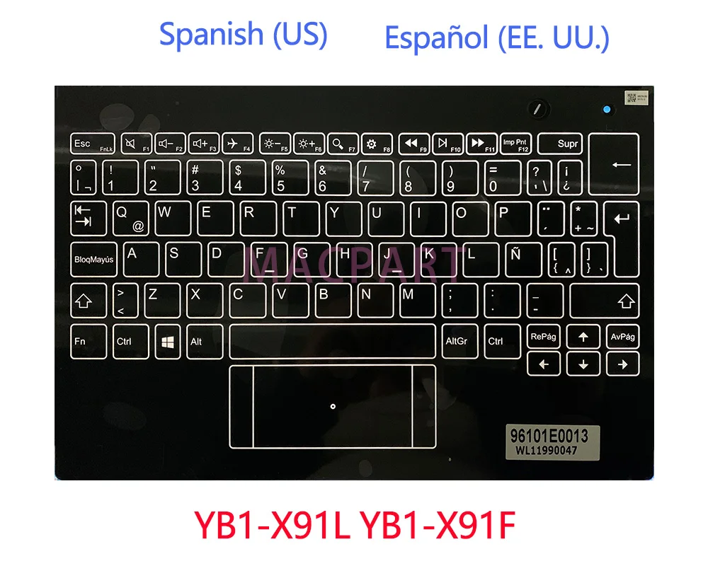 Imagem -03 - Original Nova Marca Latin Espanhol Teclado Palmrest para Lenovo Yoga Livro Yogabook Yb1-x90l Yb1-x90f Yb1-x91l Yb1-x91f X90 X91