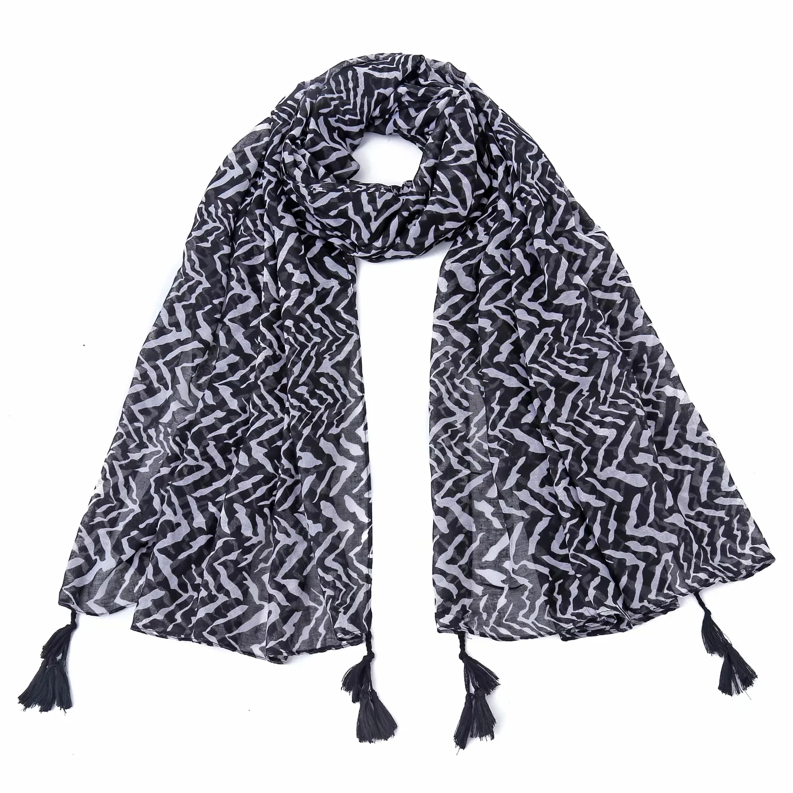 

2021 New Geometry Print Tassel Scarves Shawls Long Beautiful Head Wrap Hijab Free Shipping