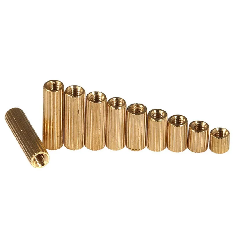 M2 Brass Male Female Standoff Pillar Mount Threaded PCB Motherboard Round Spacer Hollow Bolt Screw Long Nut