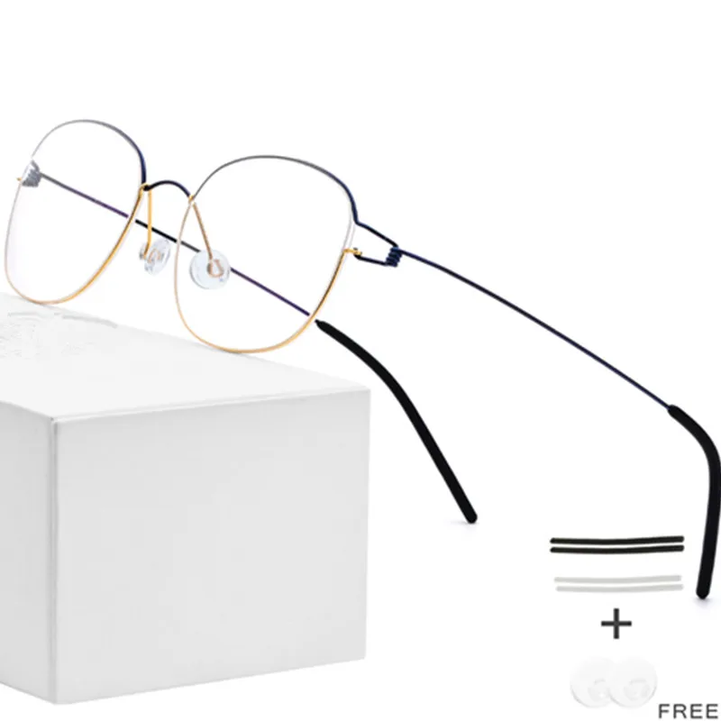 

Denmark Brand Titanium Alloy Glasses Frame Men Prescription Eyeglasses Women Myopia Optical Frame Screwless Eyewear Oculos