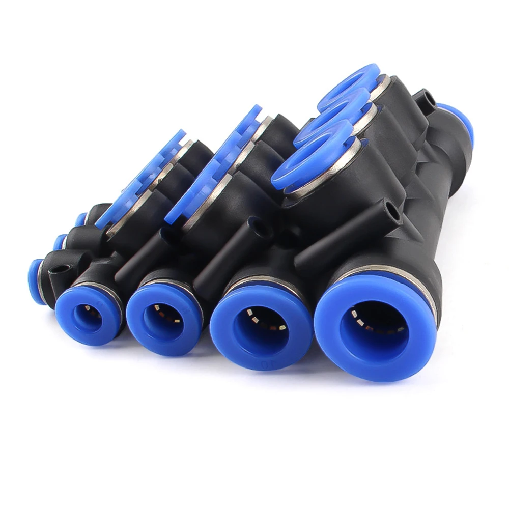 PK PKG pneumatic connector plastic 5-way variable diameter water pipe connector quick-plug air distributor 4mm 6mm 8mm 10mm 12mm