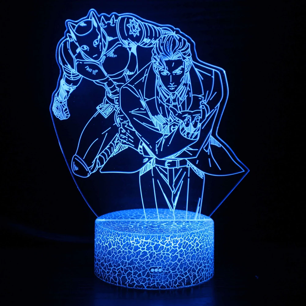 3d Lamp Anime Figure JoJo Bizarre Adventure For Bedroom Decoration Led Lights Kids Birthday Holiday Creative Gift Night Light