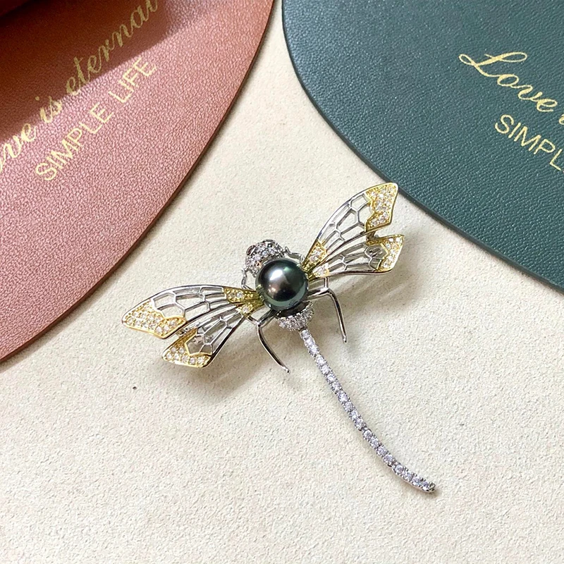 

Elegant Dragonfly Design Breastpin Base Women DIY Brooch Accessoryy No Pearls