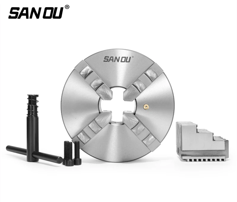 SANOU K12-130 4 jaw lathe chuck 130mm manual type self-centering chuck 8pcs jaw