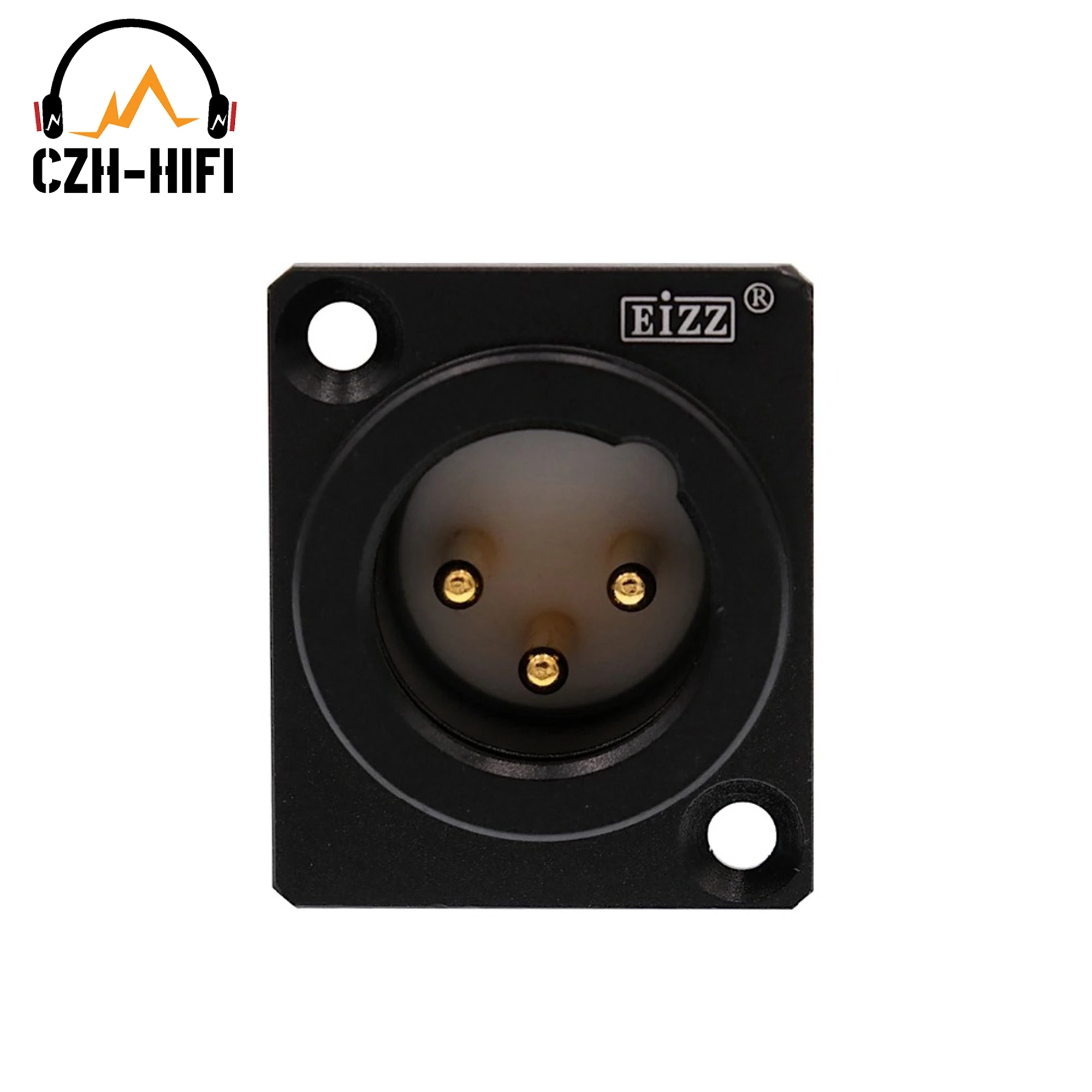 1pc eizz high end 3pin 4pin männlich xlr buchse buchse stecker mikrofon amp kanonen stecker adapter 24k vergoldet balance hifi diy – Detail 7