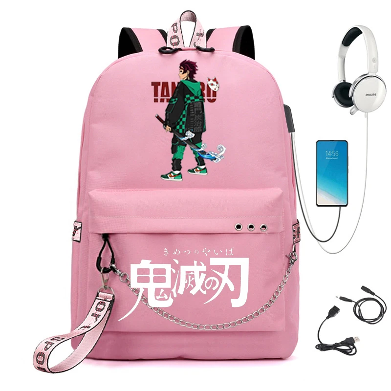 

2022 Girls School Backpack Anime School Bag Harajuku Girls Backpack Demon Slayer