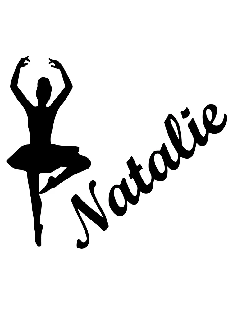 Customized Name Ballerina Wall Decals Vinyl Adhesive Wall Decor Removable Dance Wall Stickers Home Decoration