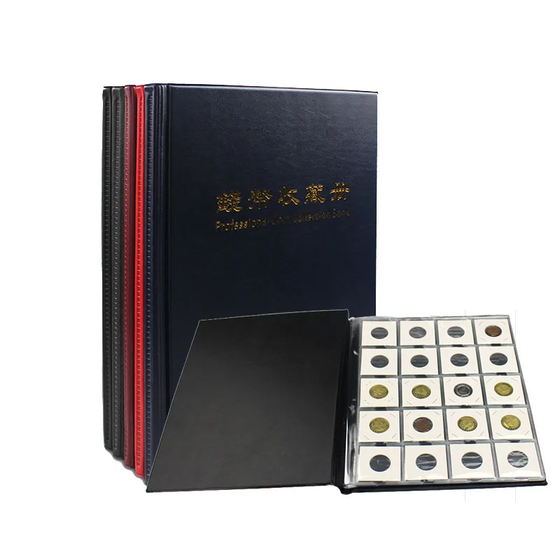 200 open coin collection book world coin inventory collection protection photo album page