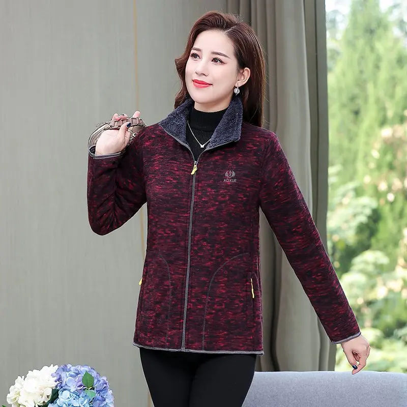 Women Winter Plus Velvet Thicken Warm Coat Outdoor Sport Climbing Fishing Riding Hiking Windproof Thermal Fleece Jacket