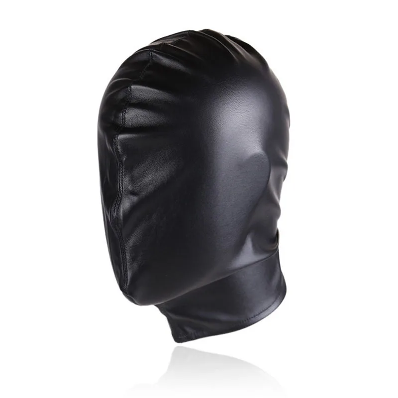 

Head Full Wrapped BDSM Bondage Hood Cosplay Adult Games Erotic Slave Restraints Fetish Sex Toys Headgear Leather Mask BDSM Tools