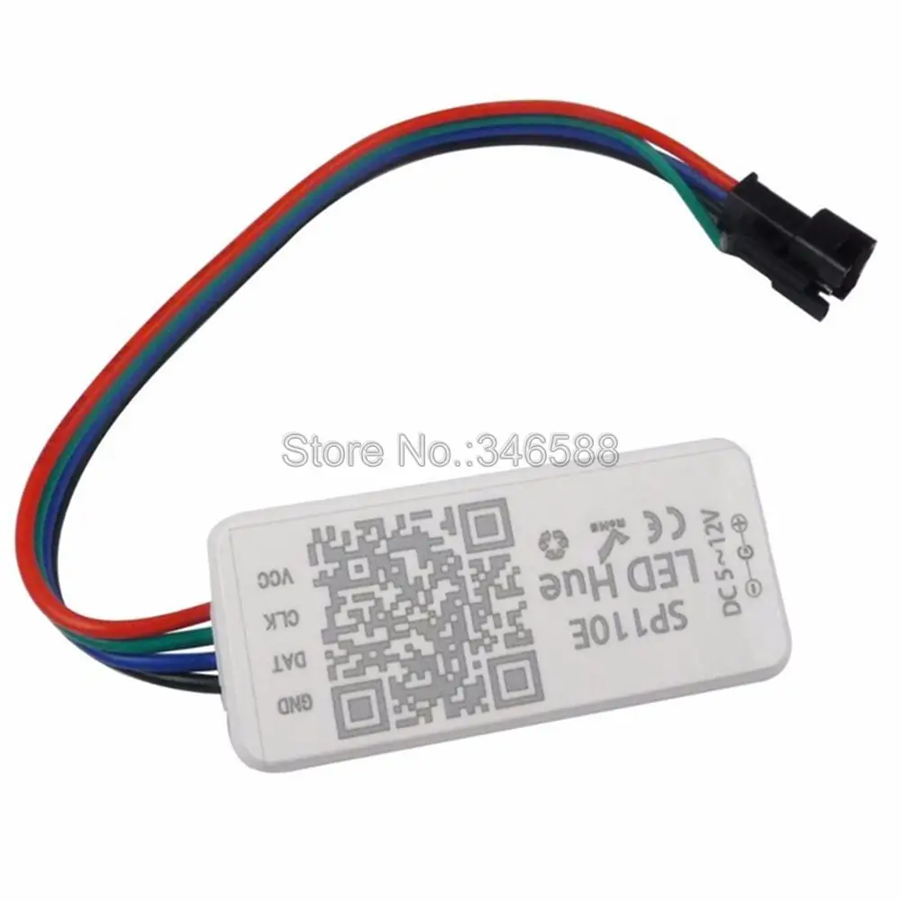 SP110E Addressable LED Bluetooth Dimmer Controller DC 5-12V 1024 Pixels for SK6812 WS2812 Programmable RGB LED Magic Color Strip