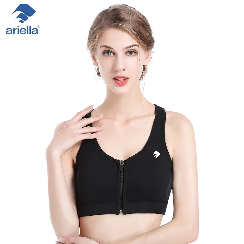 Sports underwear women gather shockproof high-intensity fitness running yoga qualitative fitness bra comfortable vest zipper bra