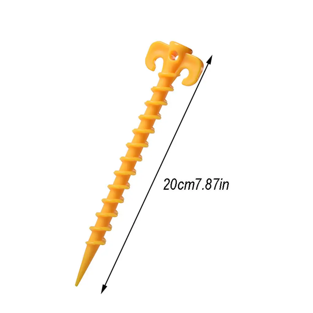 Колышки для палатки Открытый поход 5 шт. Гвозди для палатки Заземляющие гвозди Винт для гвоздей Колышки Колышки Пластиковые колышки для песка Поездка Пляжные палатки Колья Гвозди