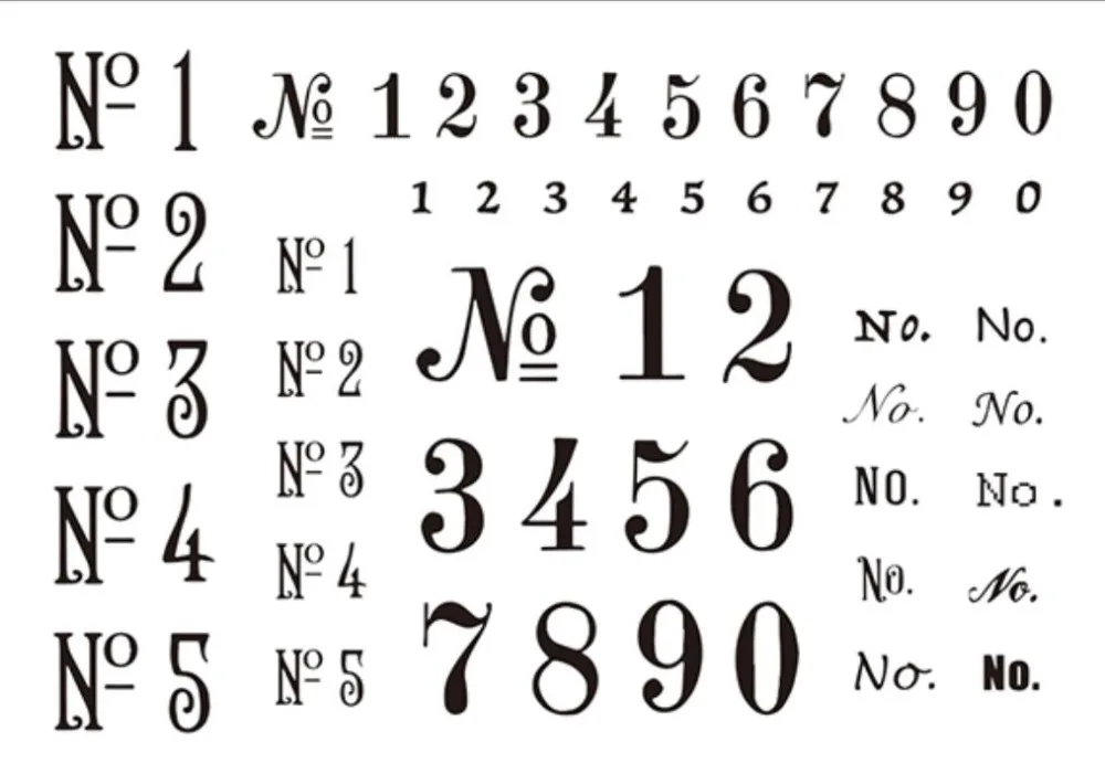 Number Transparent Clear Stamp For DIY Scrapbooking/Card Making C216