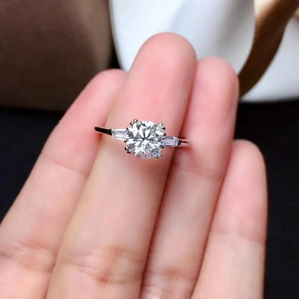 

recommend: crackling moissanite gemstone ring for women jewelry gift real 925 silver shiny better than diamond engagement ring