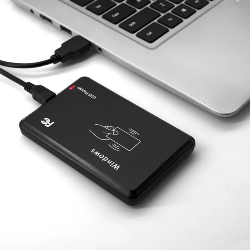 Universal Dual Frequency RFID Reader ID IC 125Khz + 13.56Mhz USB Card Reader Latest Support for EM4001, 4100 and Compatible RFID