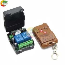 Ziqqucu DC 12V Dual Channel Relay wireless RF Remote Control Switch Transceiver Module with 315MHz Remote Control