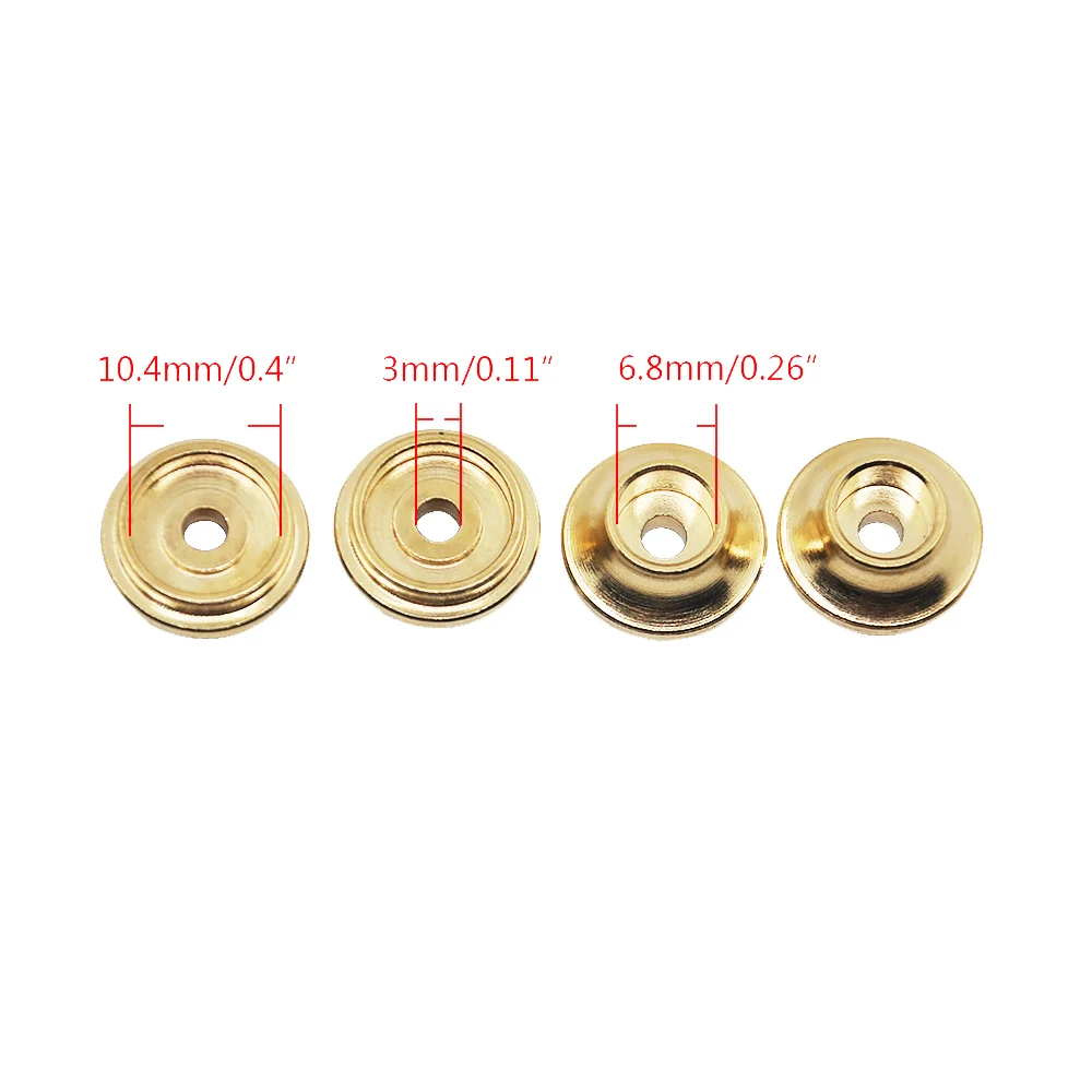 YEAHRUN 4Pcs Brass Spring Retainers Shock Cups for TRX-4 TRX-6 1/10 RC Rock Crawler Car Upgrade Parts