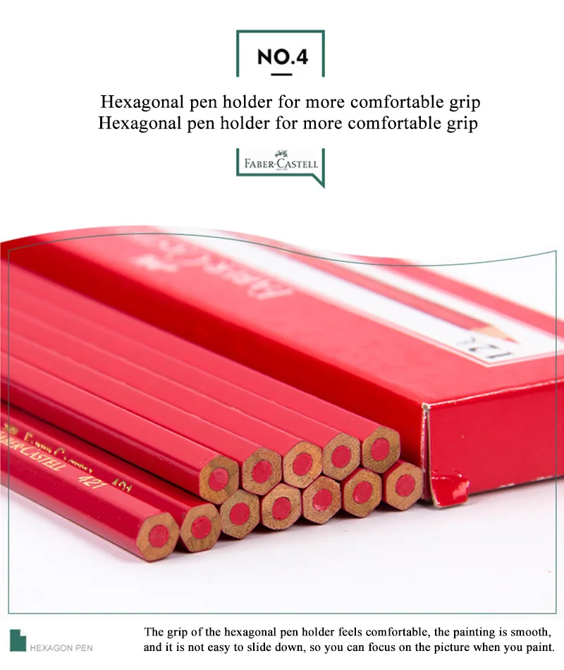 12 stücke Faber Castell Einfarbig Ölige Farbige Zeichnung Bleistift Set Skizzieren Bleistift Farbige Schule Liefert Colores Profesionales – Detail 9