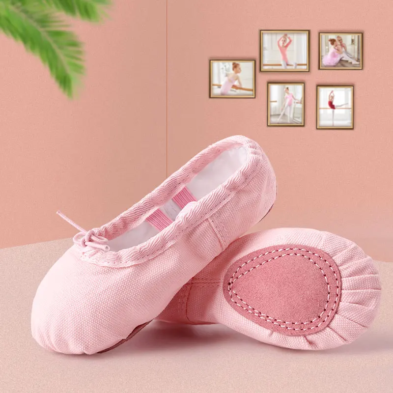 Ballet Shoes Dance Shoes For Children Ballet Shoes For Girls Kids Canvas Split Sole Ballerina Practice Shoes For Dancing