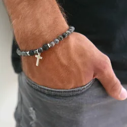 Men's Cross Religious Bracelet - Men's Christian Bracelet