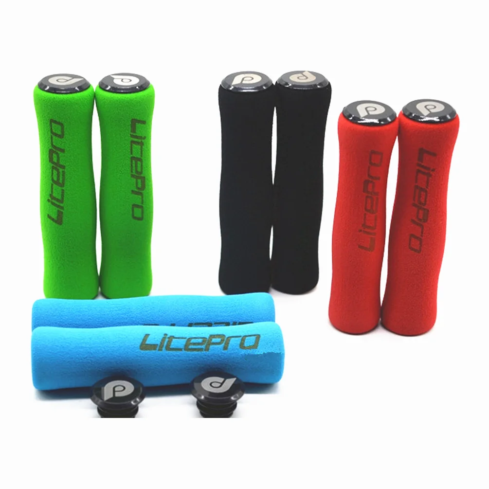 Litepro Mountain Bike Handlebar Sponge Grips Universal Double Pass Comfortable Shock Folding Bicycle Absorption Non-slip Parts