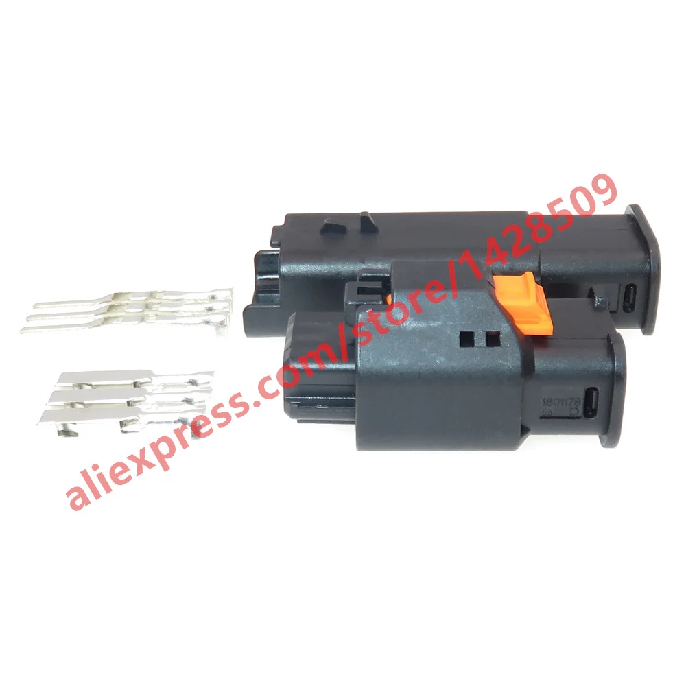 1 Set 3 Pin 1.5 Series Waterproof Wiring Connector 1801177-1 1-1801178-1 Automobile Headlight Regulator Sensor Plug