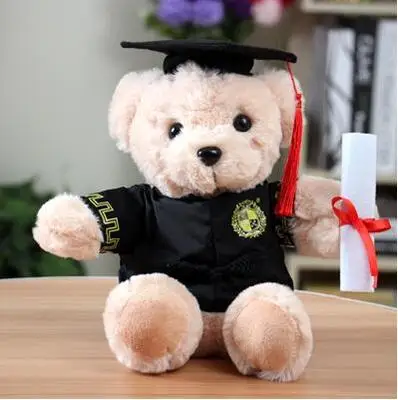 

about 30cm lovely Doctor bear plush toy tedy bear soft doll graduation gift h2552