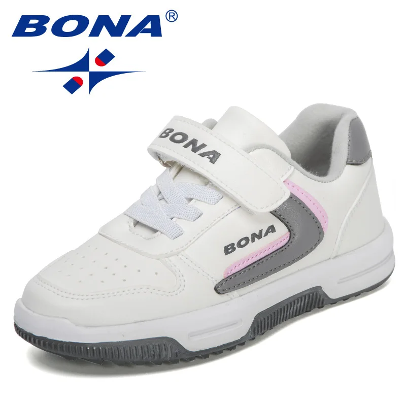 BONA 2022 New Designers Brand High Quality Running Shoes Children Non-slip Flat Sneakers Kids Sports Shoes Jogging Footwear Soft