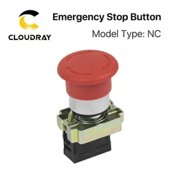 Botón de parada de emergencia Cloudray NC para máquina cortadora de grabado láser CO2