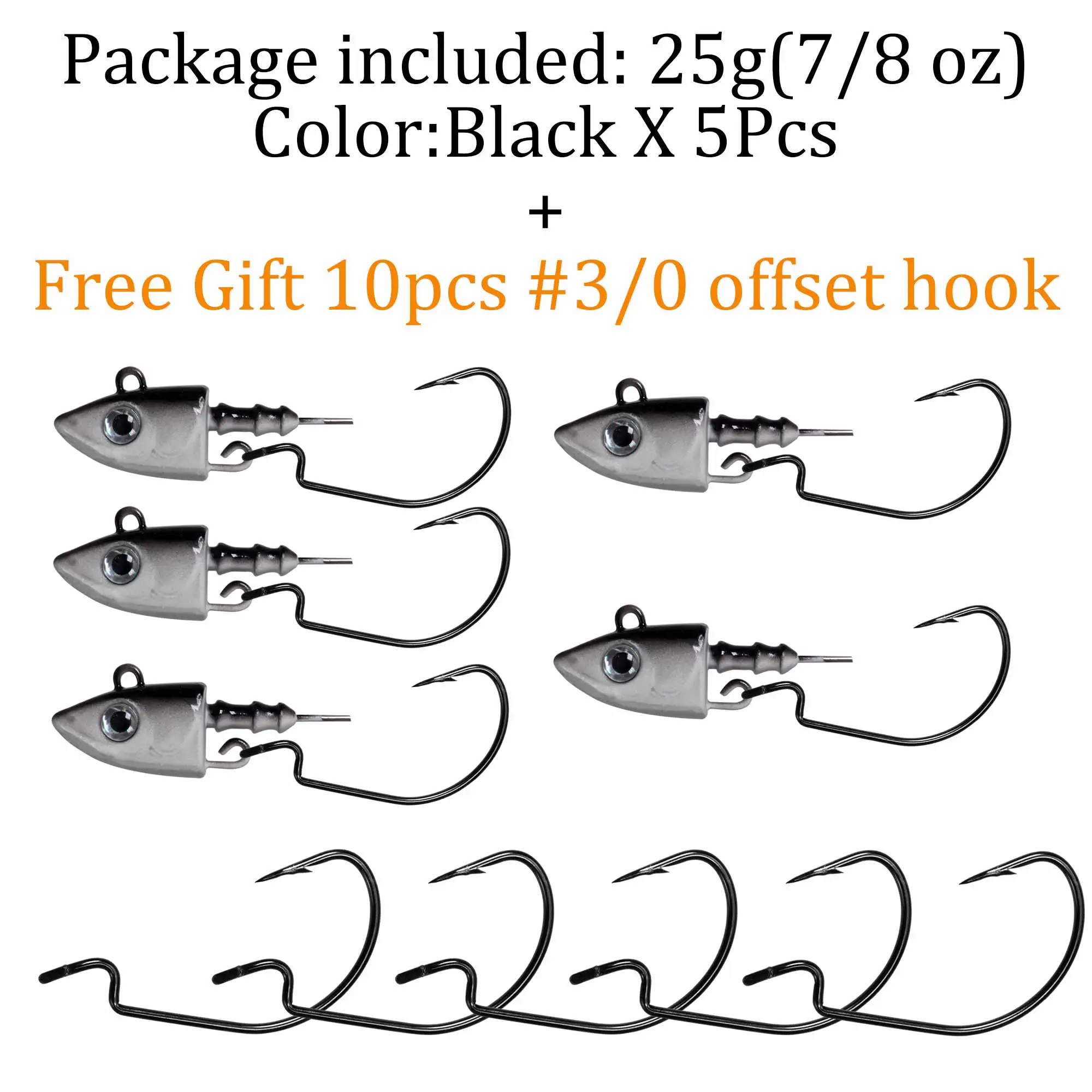 QualyQualy Jig Head Vishaken 10g 12g 25g Viskop Vishaak Zachte Vissen Lokt Visgerei Kit