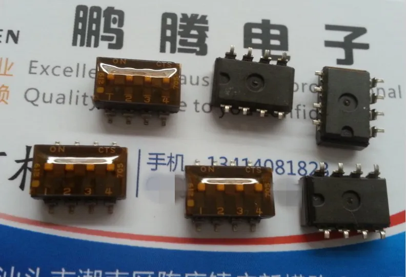 1PCS Original American CTS dial code switch 2.54 4-bit patch key switch coding switch 219-4MSTR